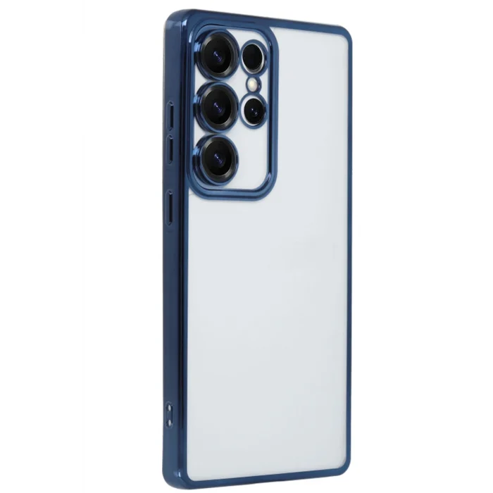 Mey İthalat®  Samsung Galaxy S25 Ultra Kılıf  Lensli Silikon - Lacivert