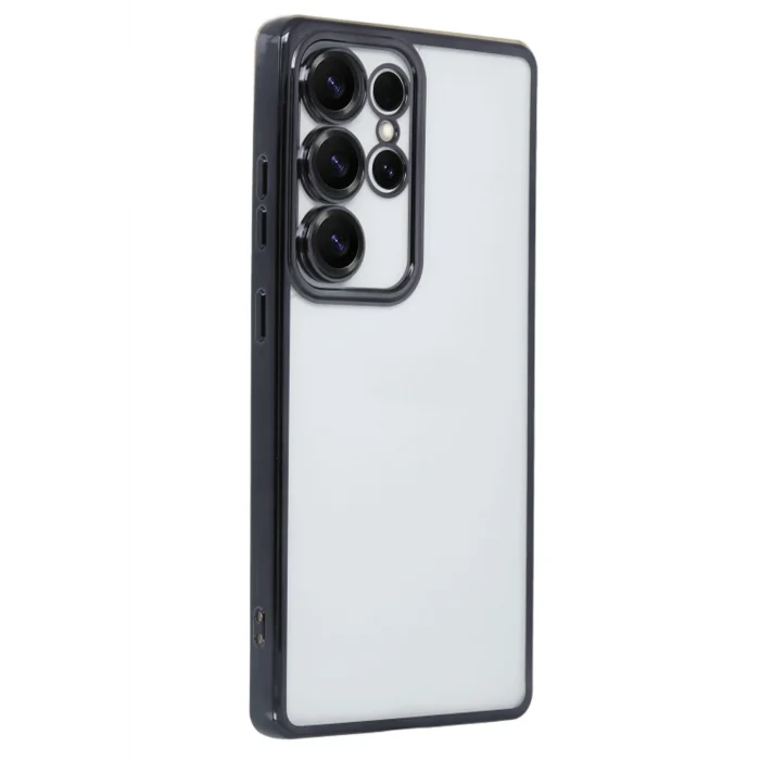 Mey İthalat®  Samsung Galaxy S25 Ultra Kılıf  Lensli Silikon - Siyah