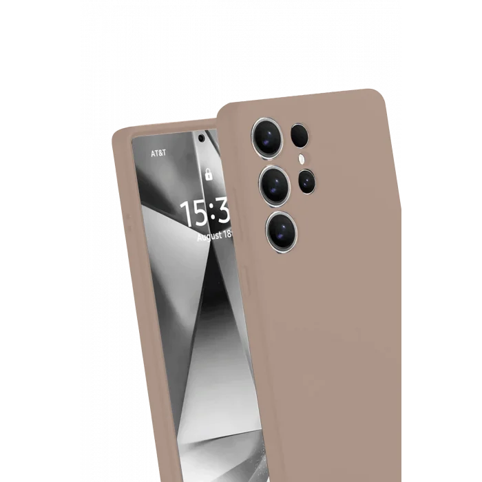 Mey İthalat®  Samsung Galaxy S25 Ultra Kılıf Nano içi Kadife Silikon - Pudra