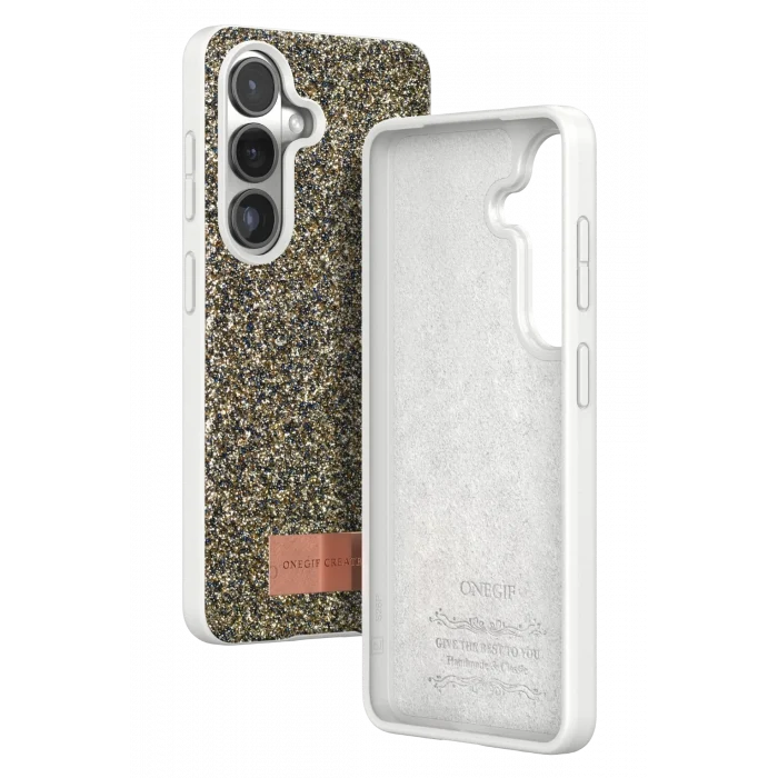 Mey İthalat®  Samsung Galaxy S26 Bright Simli Kapak - Gold