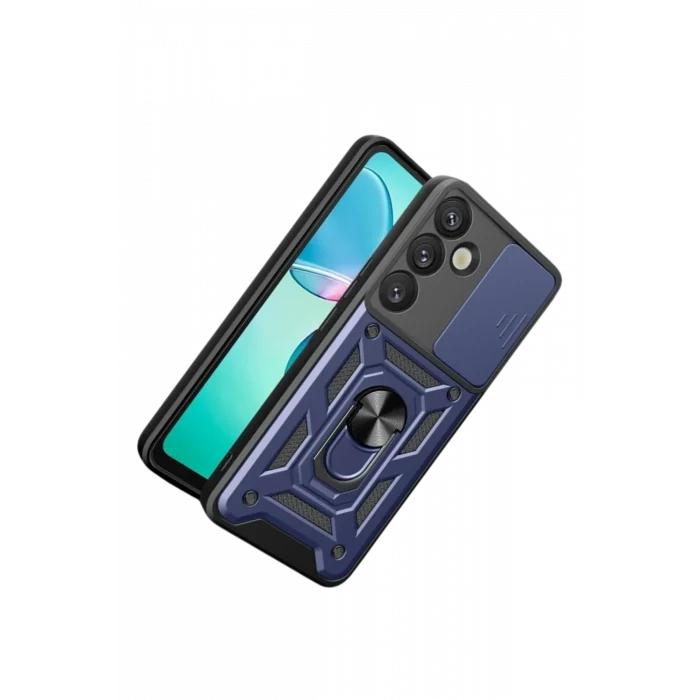 Mey İthalat®  Samsung Galaxy S26 Pars Lens Yüzüklü Silikon - Lacivert