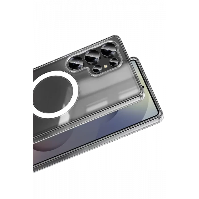 Mey İthalat®  Samsung Galaxy S26 Ultra Magneticsafe Şeffaf Silikon - Şeffaf