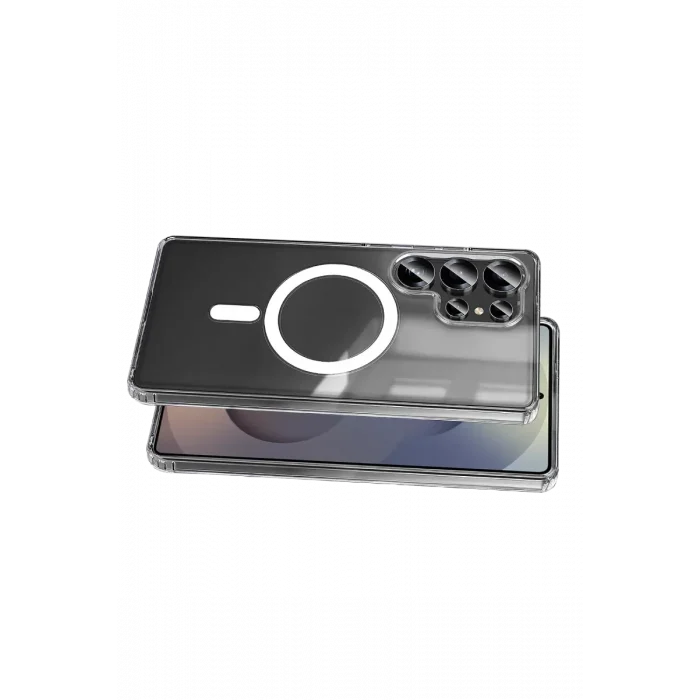 Mey İthalat®  Samsung Galaxy S26 Ultra Magneticsafe Şeffaf Silikon - Şeffaf