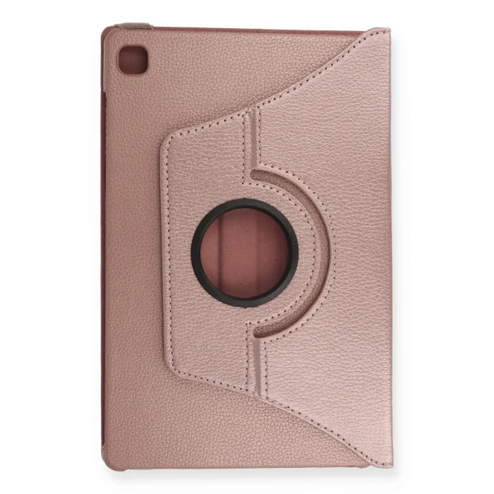 Mey İthalat®  Samsung Galaxy T500 Tab A7 10.4 Kılıf 360 Tablet Deri Kılıf - Rose Gold
