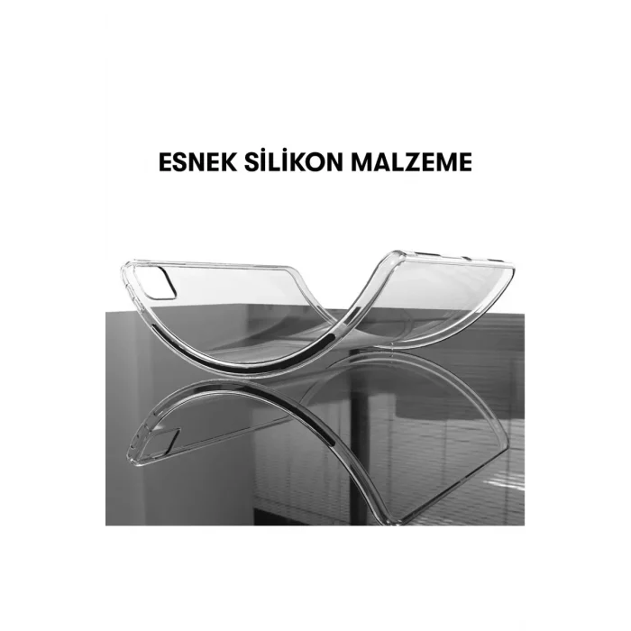 Mey İthalat®  Samsung Galaxy T737 Tab S7 FE 12.4 Kılıf Anti Shock Tablet Silikon - Şeffaf