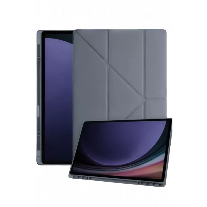 Mey İthalat®  Samsung Galaxy Tab A11 Kalemlikli Mars Tablet Kılıfı - Koyu Gri