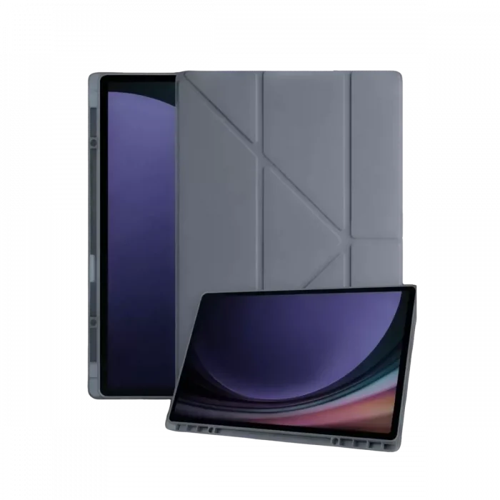 Mey İthalat®  Samsung Galaxy Tab A11 Kalemlikli Mars Tablet Kılıfı - Koyu Gri