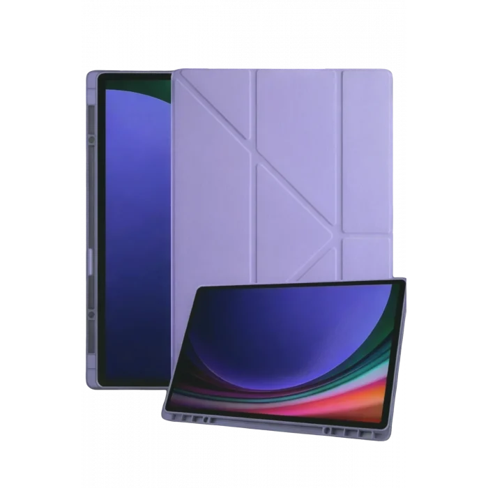 Mey İthalat®  Samsung Galaxy Tab A11 Plus Kalemlikli Mars Tablet Kılıfı - Lila