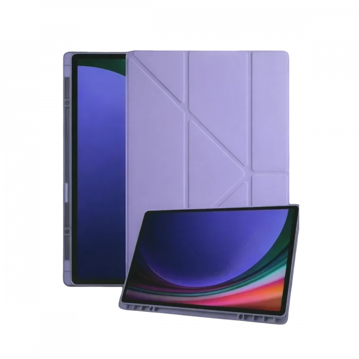 Mey İthalat®  Samsung Galaxy Tab A11 Plus Kalemlikli Mars Tablet Kılıfı - Lila