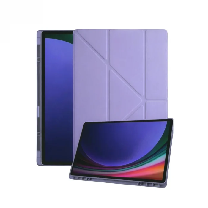 Mey İthalat®  Samsung Galaxy Tab A11 Plus Kalemlikli Mars Tablet Kılıfı - Lila