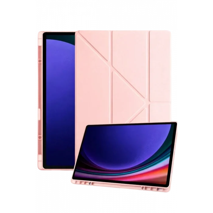 Mey İthalat®  Samsung Galaxy Tab A11 Plus Kalemlikli Mars Tablet Kılıfı - Rose Gold