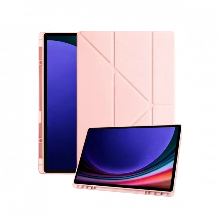 Mey İthalat®  Samsung Galaxy Tab A11 Plus Kalemlikli Mars Tablet Kılıfı - Rose Gold