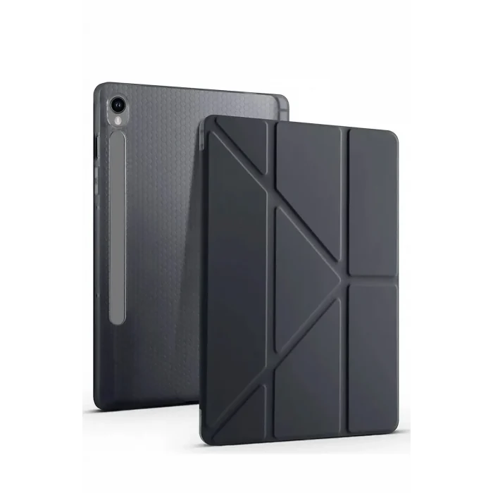 Mey İthalat®  Samsung Galaxy Tab S10 FE Plus 13.1 Kalemlikli Mars Tablet Kılıfı - Siyah