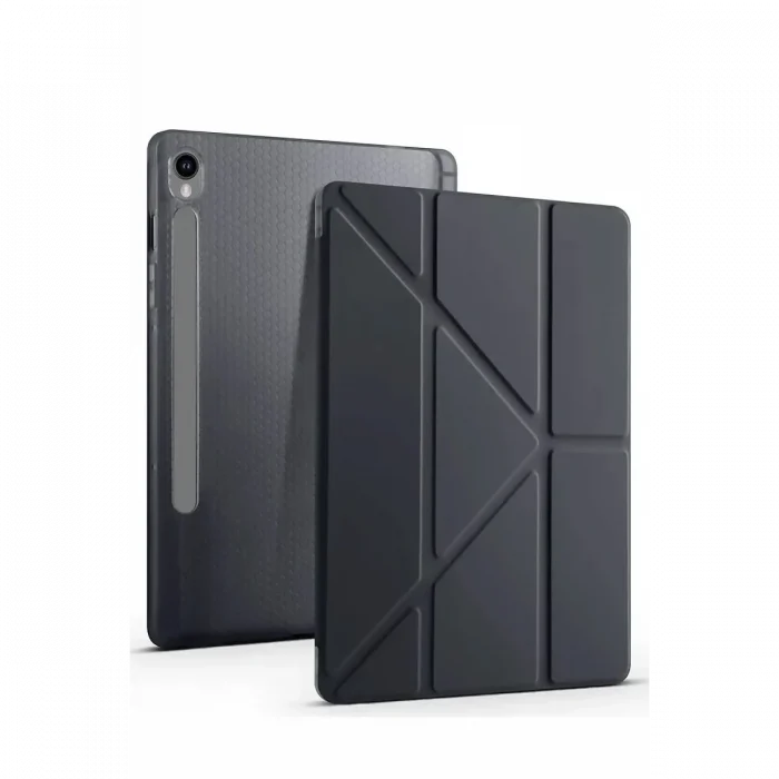 Mey İthalat®  Samsung Galaxy Tab S10 FE Plus 13.1 Kalemlikli Mars Tablet Kılıfı - Siyah