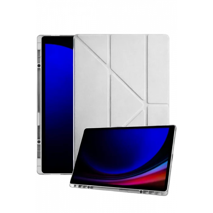 Mey İthalat®  Samsung Galaxy X730 Tab S11 Kalemlikli Mars Tablet Kılıfı - Gri