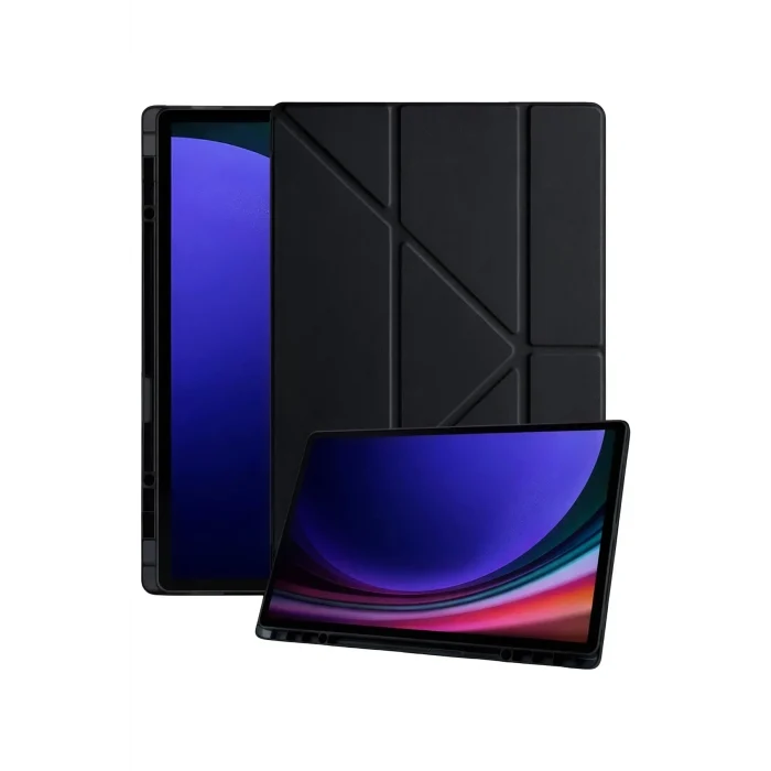 Mey İthalat®  Samsung Galaxy X730 Tab S11 Kalemlikli Mars Tablet Kılıfı - Siyah