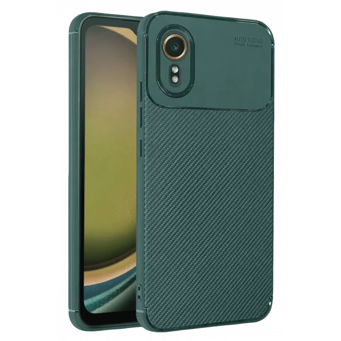 Mey İthalat®  Samsung Galaxy XCover 7 Kılıf Auto Focus Karbon Kapak - Yeşil