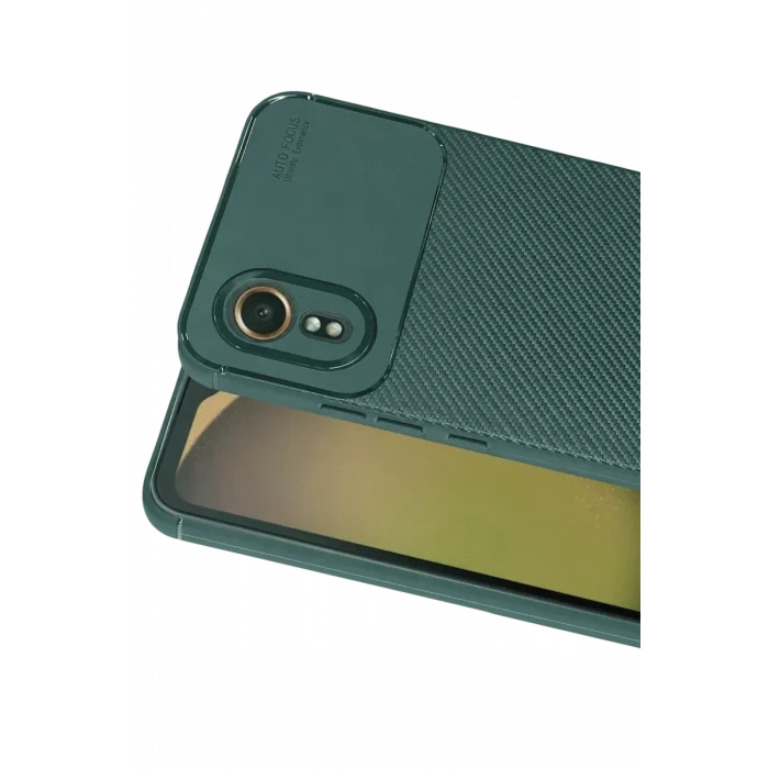Mey İthalat®  Samsung Galaxy XCover 7 Kılıf Auto Focus Karbon Kapak - Yeşil