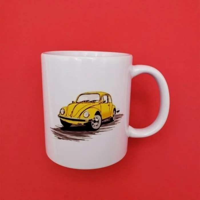 Mey İthalat® Sarı Vosvos Tasarım Kupa Bardak