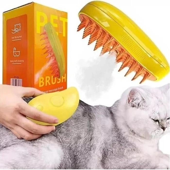 Mey İthalat® Şarjlı Soğuk Buharlı Kedi Köpek Fırçası Tarağı