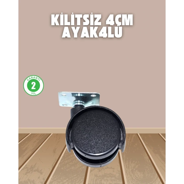 Mey İthalat® Sehpa ve Ekipmanlar İçin Kilitsiz 4 cm Ayak 4’lü