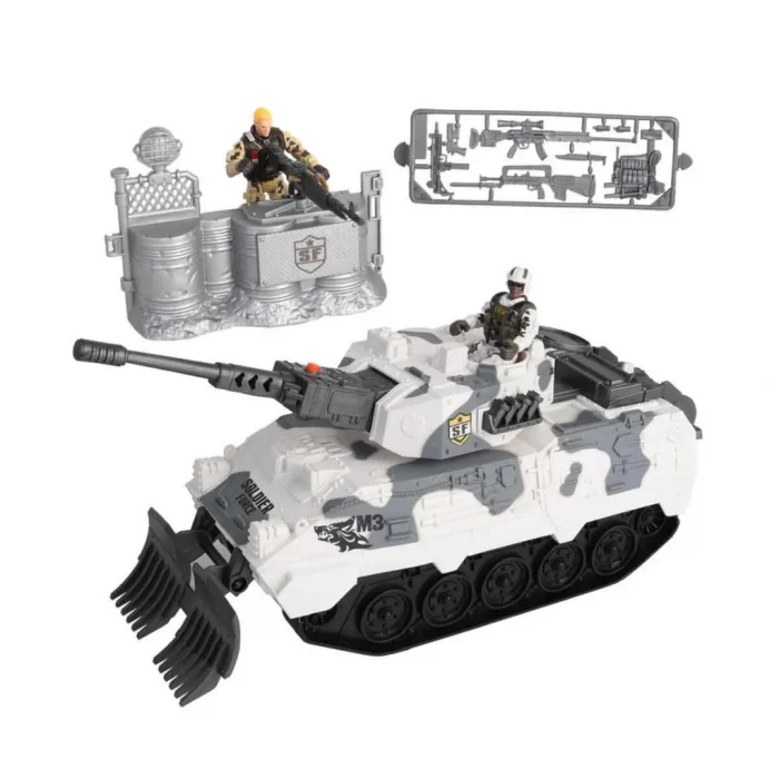 Mey İthalat® Sesli ve Işıklı Soldier Force Kar Tankı Oyun Seti