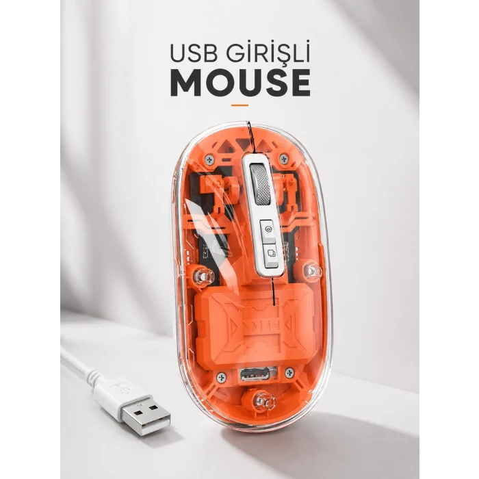 Mey İthalat® Sessiz Kablosuz USB Girişli Mouse Fare Yüksek Performanslı