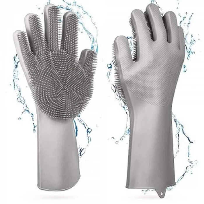 Mey İthalat® Sihirli Isıya Dayanıklı Silikon Çok Amaçlı Bulaşık Eldiven Fırçası Magic Gloves