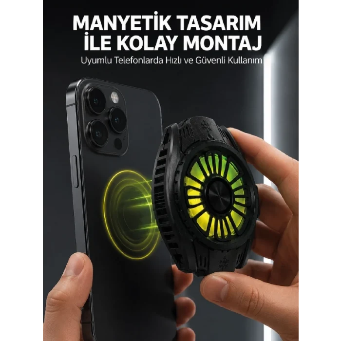 Mey İthalat® Soğutma Teknolojili RGB Işıklı Telefon Soğutucu