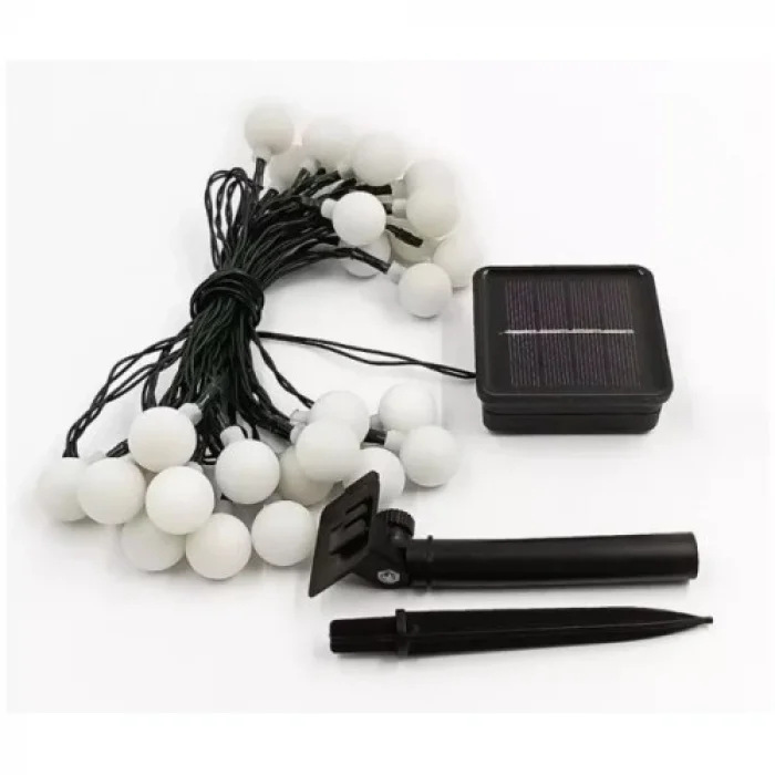 Mey İthalat® Solar 5m 28 Led Top Gün Işığı Siyah Kablolu