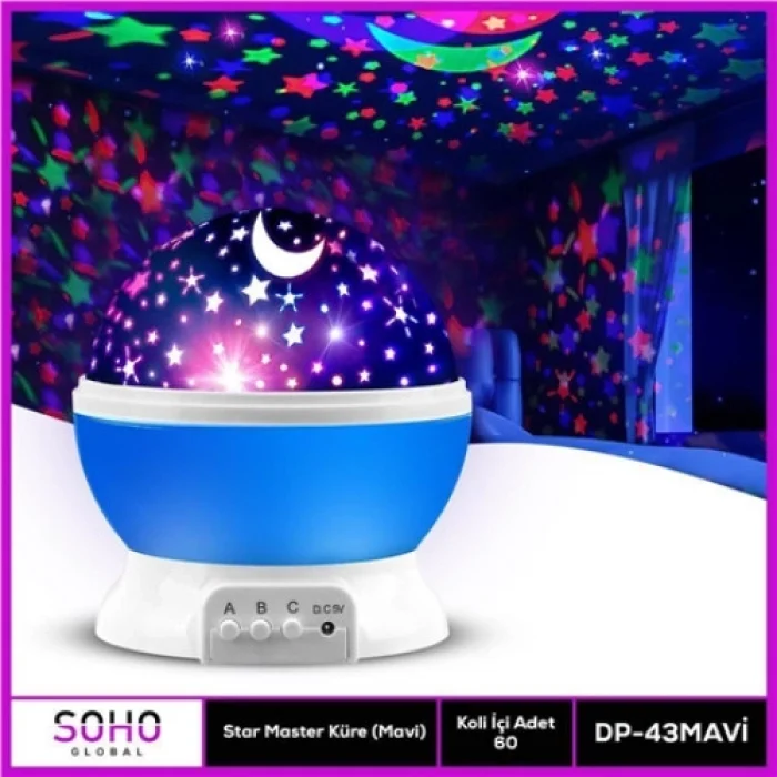 Mey İthalat® STAR MASTER GECE LAMBASI DÖNERLİ