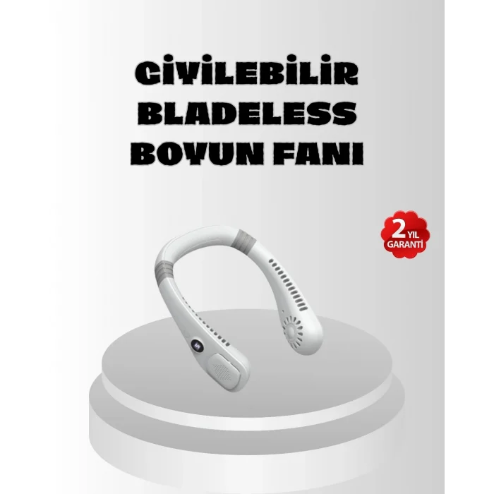 Mey İthalat® Taşınabilir Boyun Fanı Sessiz Çalışma ve USB Şarj Özellikli
