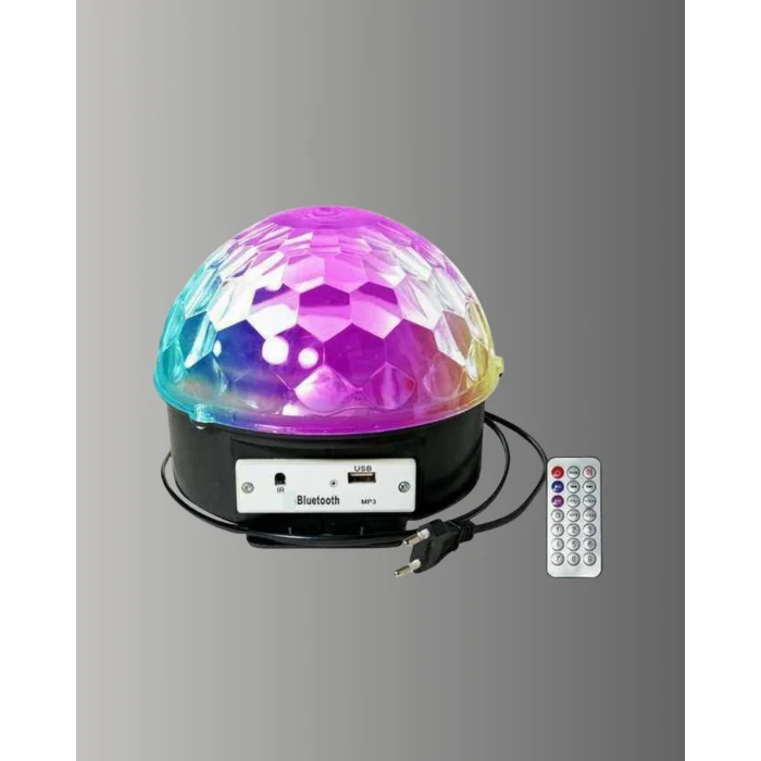 Mey İthalat® Taşınabilir RGB Disko Topu Bluetooth ve Uzaktan Kumanda Özellikli