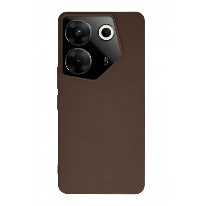 Mey İthalat®  Tecno Camon 20 Pro 5G Kılıf First Silikon - Kahverengi
