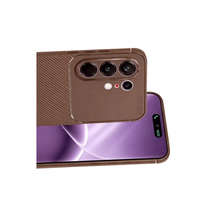 Mey İthalat®  Tecno Camon 50 Pro 5G Auto Focus Karbon Kapak - Kahverengi