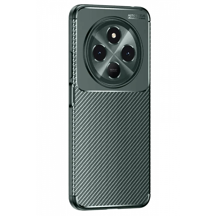 Mey İthalat®  Tecno Spark 30 Kılıf Auto Focus Karbon Kapak - Koyu Yeşil