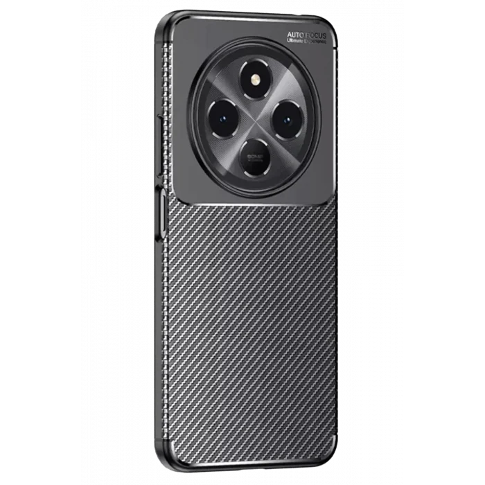 Mey İthalat®  Tecno Spark 30 Kılıf Auto Focus Karbon Kapak - Siyah