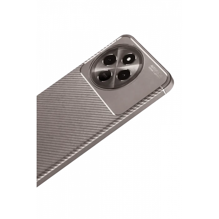 Mey İthalat®  Tecno Spark 30 Pro Kılıf Auto Focus Karbon Kapak - Gri