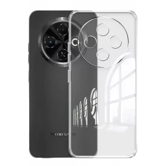 Mey İthalat®  Tecno Spark 30C Kılıf Lüx Şeffaf Silikon