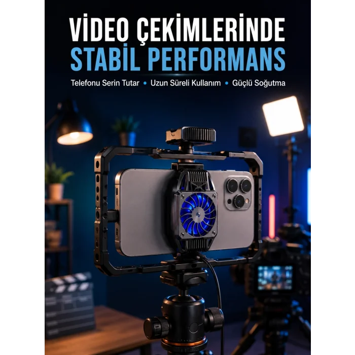 Mey İthalat® Telefon Soğutucu Fan Uzun Süreli Kullanım