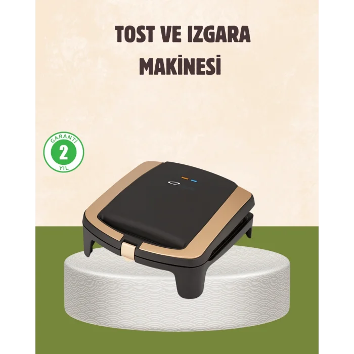 Mey İthalat® Tost Makinesi Isı Kontrollü 4 Dilim Kapasiteli