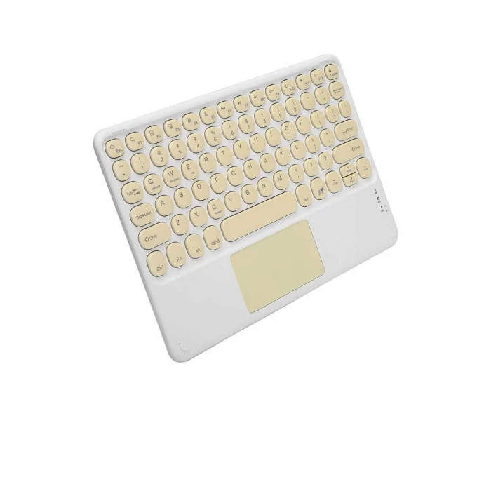 Mey İthalat® Touchpad Uyumlu Bluetooth Klavye Slim Kablosuz Wifi Q Klavye