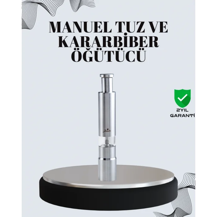 Mey İthalat® Tuz ve Kararbiber Öğütücü - Şeffaf Akrilik Hazne