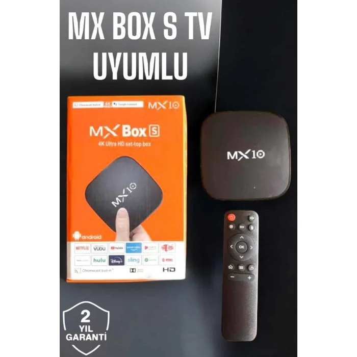 Mey İthalat® TV Box Android Uyumlu 4 Çekirdekli WİFİ Bağlantılı 4K