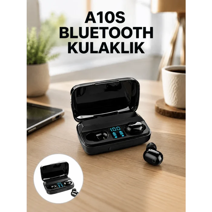 Mey İthalat® TWS A10s Bluetooth 5.0 Kulaklık – Yüksek Ses Kalitesi, Ergonomik, Uzun Pil Ömürlü Yeni Nesil