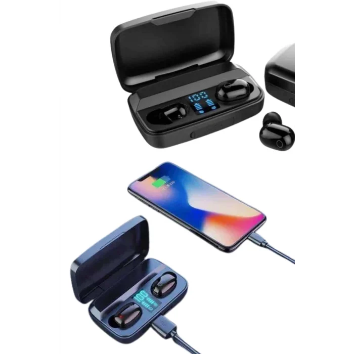 Mey İthalat® TWS Bluetooth Kulaklık 5.0 Bluetooth Bağlantılı Dokunmatik Kontrol Özelliği Yeni Nesil
