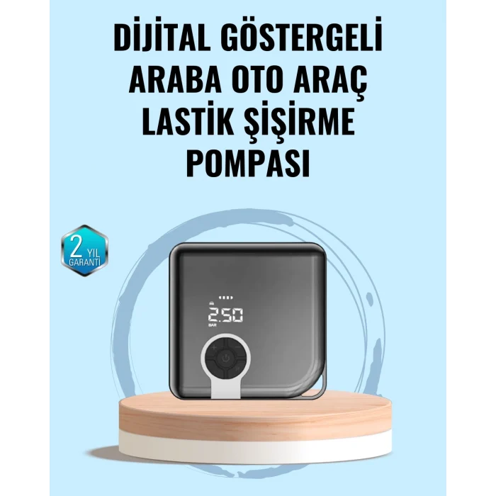 Mey İthalat® Type-C Şarj Girişli Taşınabilir Elektrikli Hava Pompası