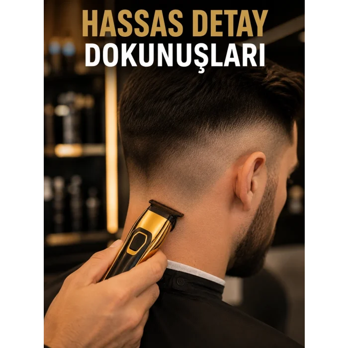 Mey İthalat® USB Type-C Şarjlı Çok Fonksiyonlu Saç ve Sakal Düzeltme Makinesi