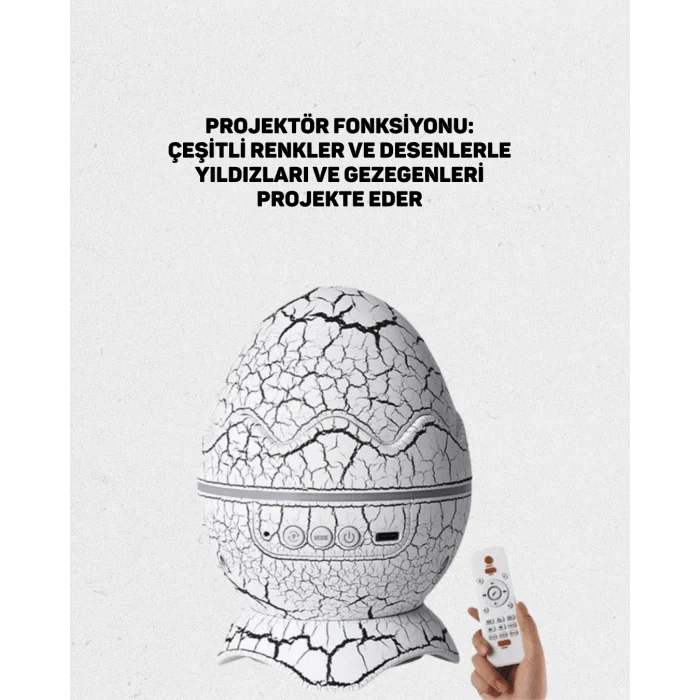 Mey İthalat® Uzaktan Kumandalı, USB Girişli, Döner Projektör Lamba Yeni Nesil