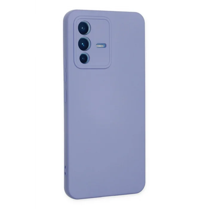 Mey İthalat®  Vivo V23 5G Kılıf Nano içi Kadife Silikon - Lila